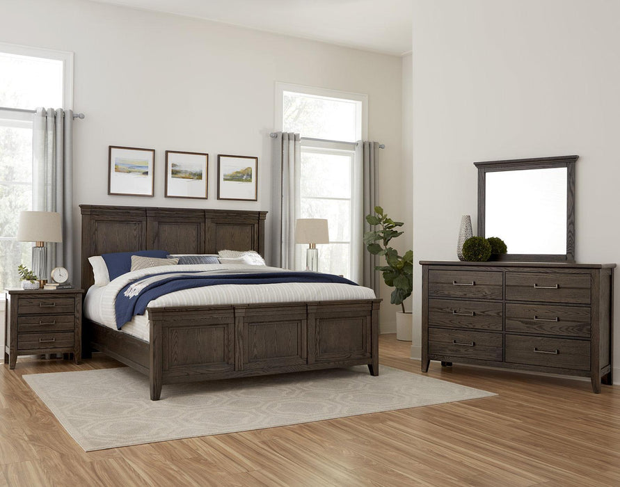 Vaughan-Bassett Passageways Charleston Brown California King Mansion Bed in Dark Brown - Furniture Max (Falls Church,VA) *