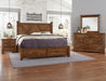 Vaughan-Bassett Cool Rustic King Barndoor X Headboard with Storage Footboard Bed in Amber - Furniture Max (Falls Church,VA) *