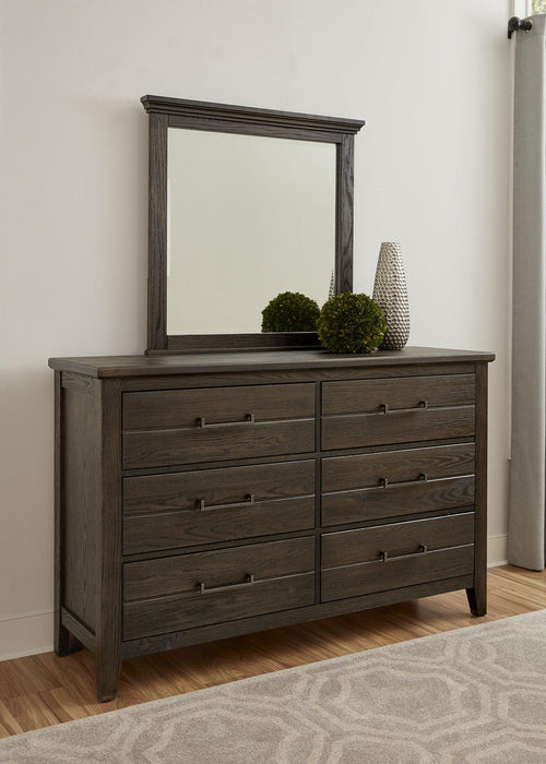 Vaughan-Bassett Passageways Charleston Brown 6 Drawer Dresser in Dark Brown - Furniture Max (Falls Church,VA) *