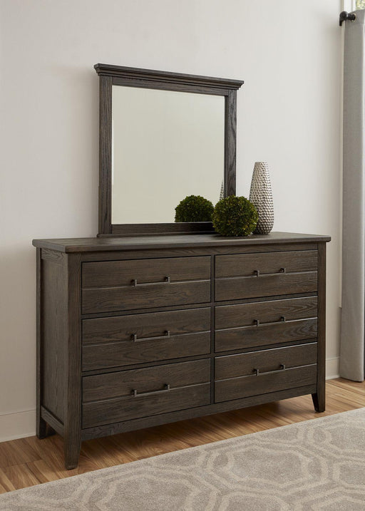 Vaughan-Bassett Passageways Charleston Brown 6 Drawer Dresser in Dark Brown - Furniture Max (Falls Church,VA) *