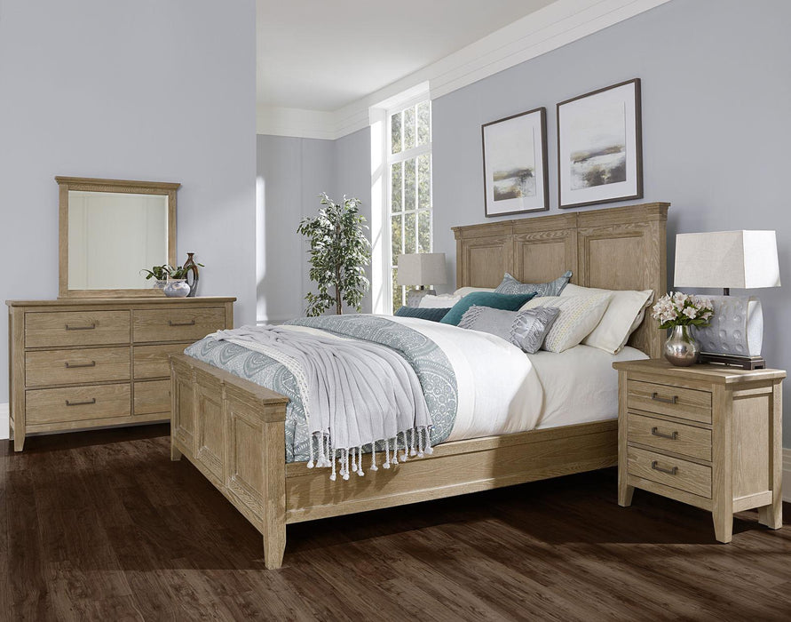 Vaughan-Bassett Passageways Deep Sand Queen Mansion Bed in Medium Brown - Furniture Max (Falls Church,VA) *