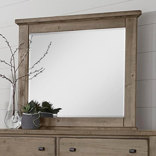 Vaughan-Bassett Cool Rustic Landscape Mirror in Stone Grey - Furniture Max (Falls Church,VA) *
