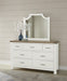 Vaughan-Bassett Maple Road Scalloped Mirror in Soft White/Natural Top - Furniture Max (Falls Church,VA) *