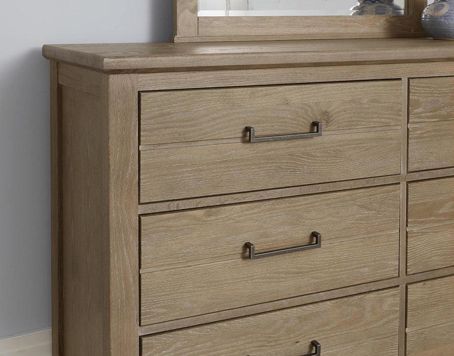 Vaughan-Bassett Passageways Deep Sand 6 Drawer Dresser in Medium Brown - Furniture Max (Falls Church,VA) *