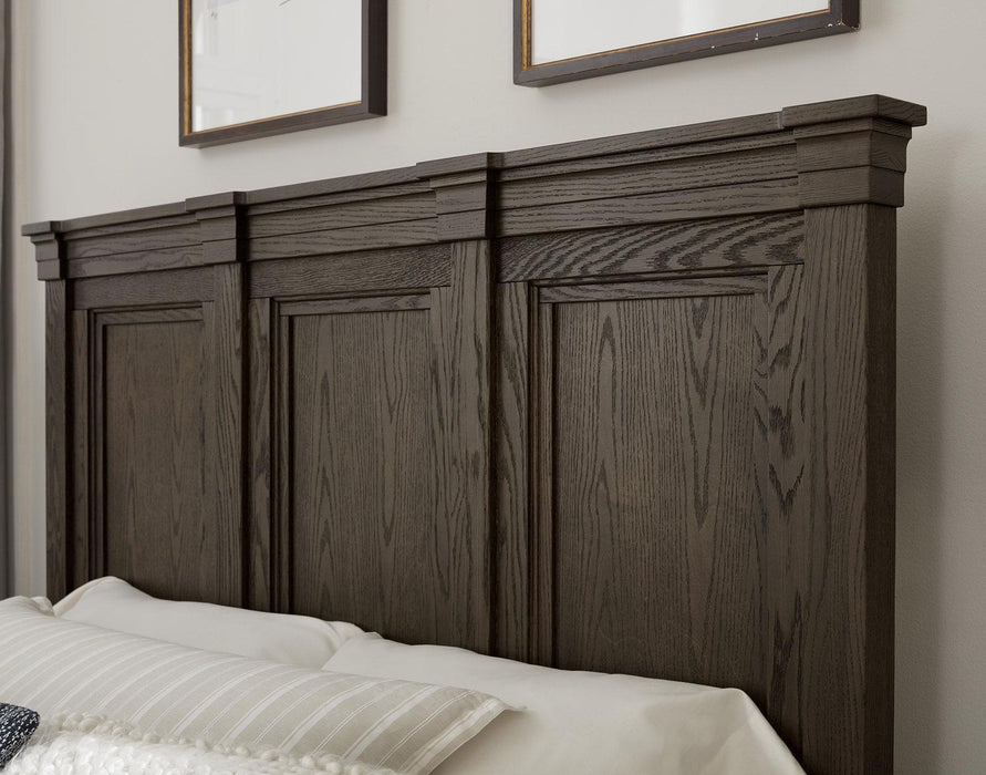 Vaughan-Bassett Passageways Charleston Brown California King Mansion Bed with Low Profile Footboard in Dark Brown - Furniture Max (Falls Church,VA) *