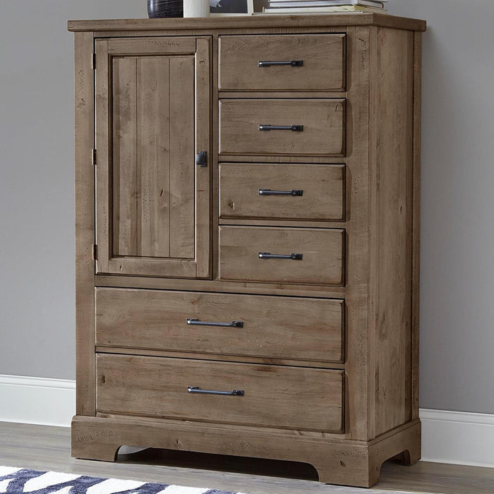 Vaughan-Bassett Cool Rustic Standing Chest in Stone Grey - Furniture Max (Falls Church,VA) *