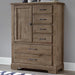 Vaughan-Bassett Cool Rustic Standing Chest in Stone Grey - Furniture Max (Falls Church,VA) *