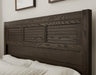 Vaughan-Bassett Passageways Charleston Brown Queen Louvered Bed with Low Profile Footboard in Dark Brown - Furniture Max (Falls Church,VA) *