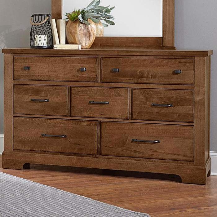 Vaughan-Bassett Cool Rustic 7 Drawer Dresser in Amber - Furniture Max (Falls Church,VA) *