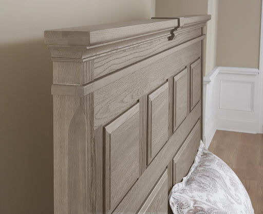 Vaughan-Bassett Heritage California King Mansion Bed in Greystone - Furniture Max (Falls Church,VA) *