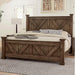 Vaughan-Bassett Cool Rustic Queen Barndoor X Headboard and Footboard Bed in Mink - Furniture Max (Falls Church,VA) *