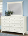 Vaughan-Basset Bonanza Landscape Mirror in White - Furniture Max (Falls Church,VA) *