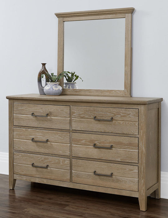 Vaughan-Bassett Passageways Deep Sand 6 Drawer Dresser in Medium Brown - Furniture Max (Falls Church,VA) *