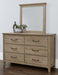 Vaughan-Bassett Passageways Deep Sand 6 Drawer Dresser in Medium Brown - Furniture Max (Falls Church,VA) *