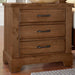 Vaughan-Bassett Cool Rustic 3 Drawer Nightstand in Amber - Furniture Max (Falls Church,VA) *