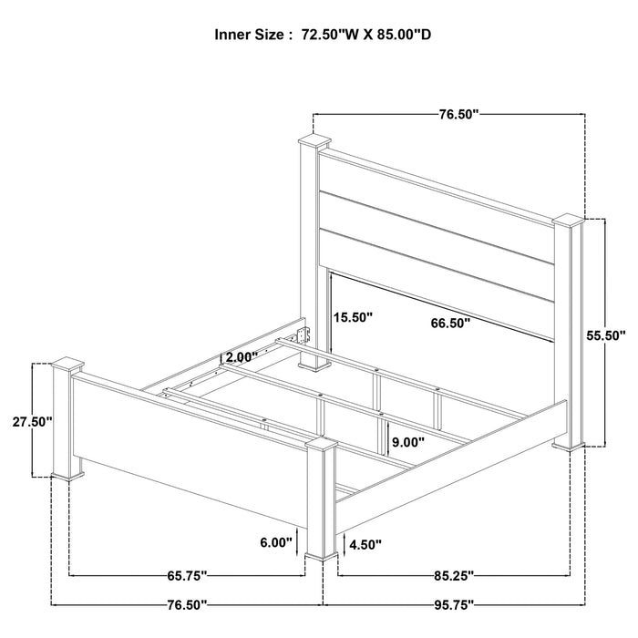 Oakglen Panel Bed
