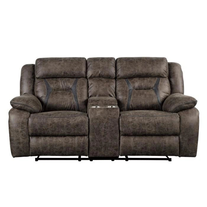 Madrona Double Reclining Loveseat in Dark Brown 9989DB-2