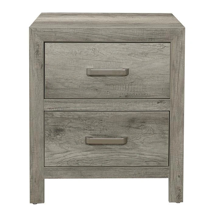 Mandan 2 Drawer Nightstand in Weathered Gray 1910GY-4