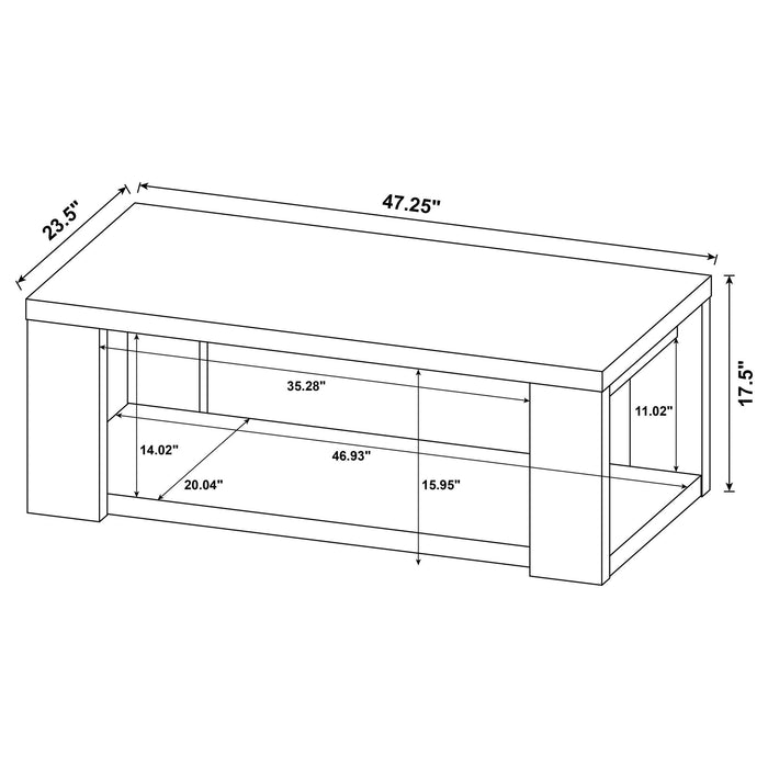 Pavone Open-Shelf Coffee and End Table Set