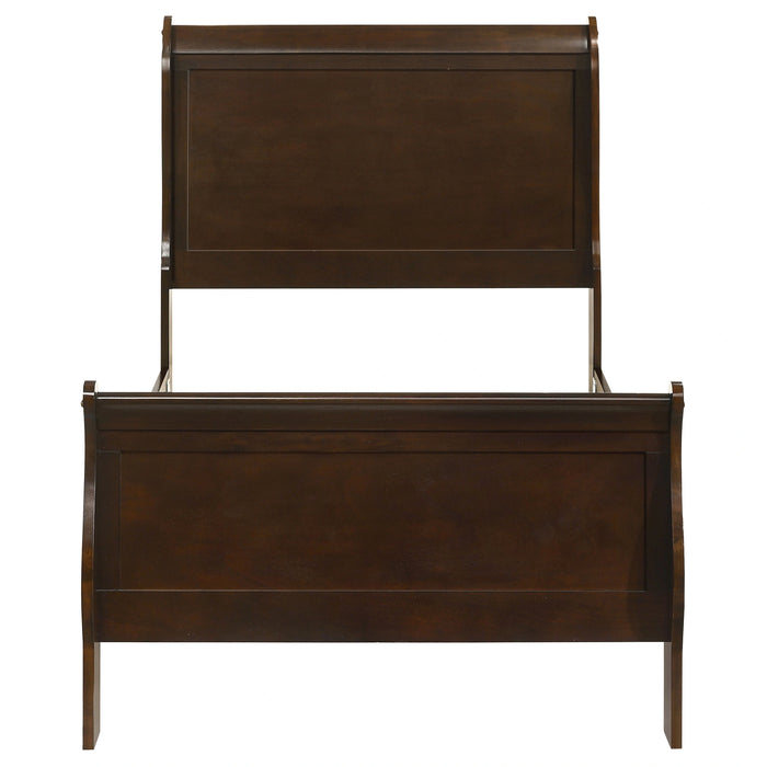 Louis Philippe Sleigh Panel Bed