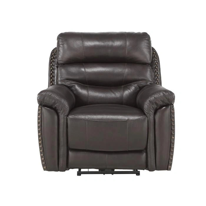 Lance Power Reclining Chair with Power Headrest and USB Port in Brown