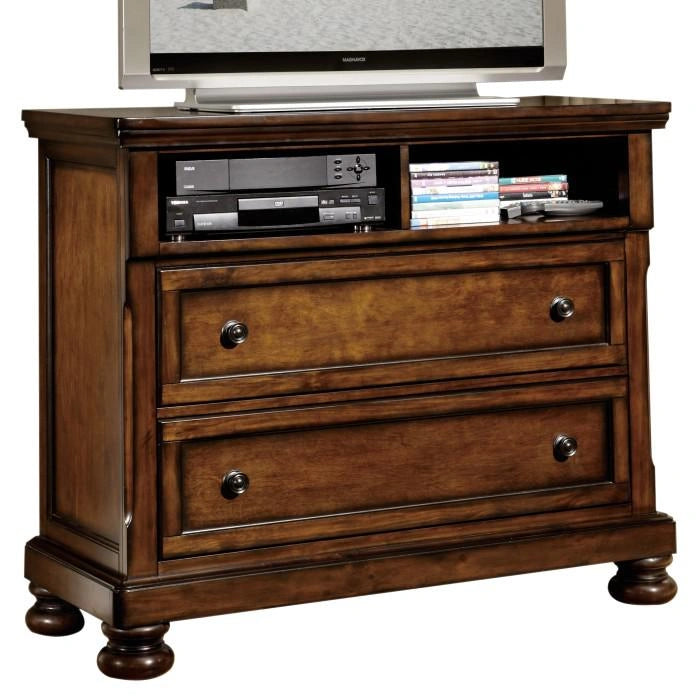 Cumberland TV Chest in Brown Cherry 2159-11
