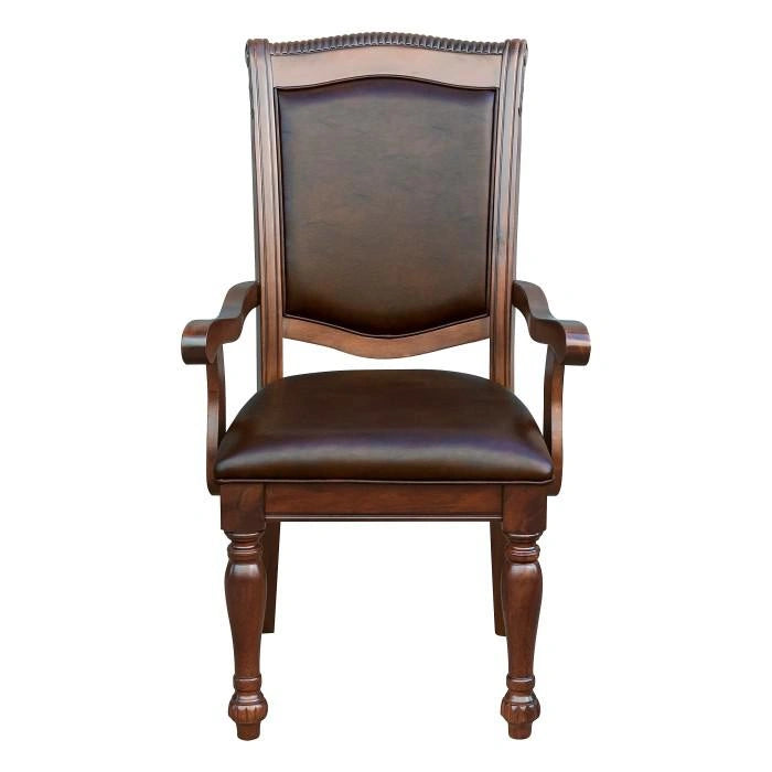Lordsburg Arm Chair in Brown Cherry (Set of 2)