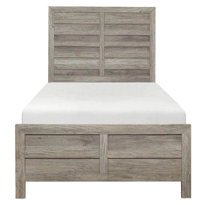 Mandan Twin Panel Bed in Weathered Gray 1910GYT-1*