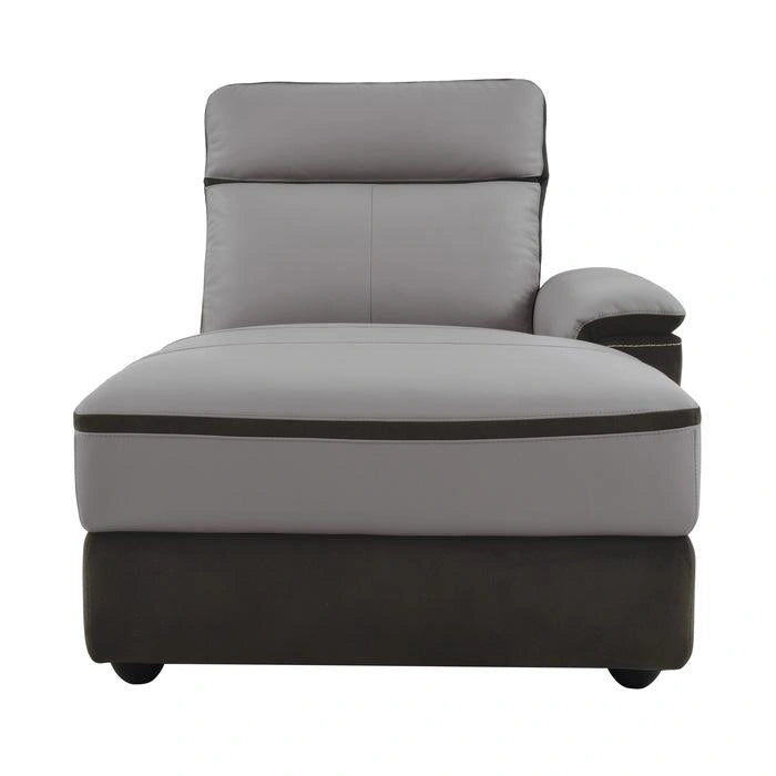 Laertes Right Side Chaise in Taupe Gray 8318-5R