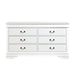 Mayville 6 Drawer Dresser in White 2147W-5 - Furniture Max (Falls Church,VA) *