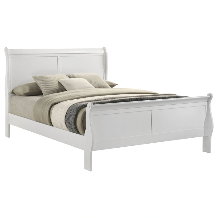Louis Philippe Sleigh Panel Bed