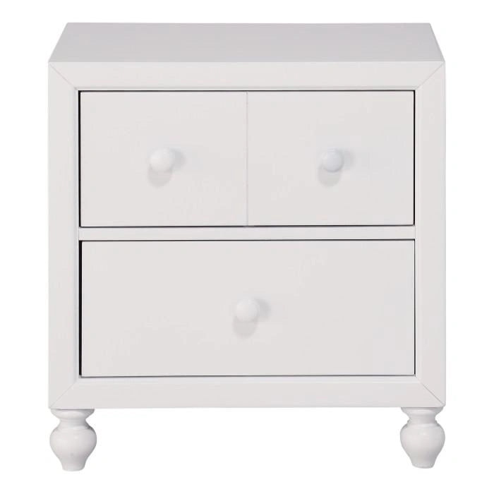 Wellsummer 2 Drawer Nightstand in White 1803W-4