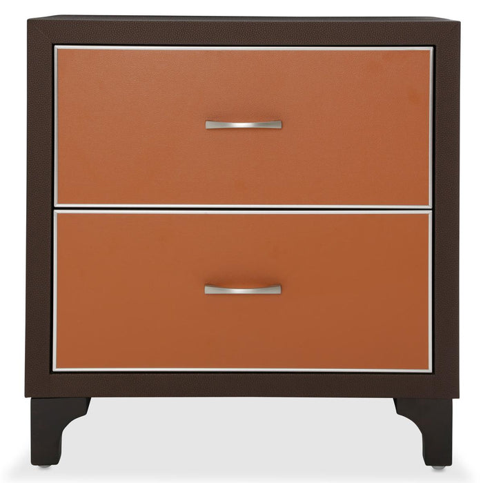 21 Cosmopolitan 2 Drawer Nightstand in Orange/Umber image