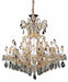 Lighting La Scala 19 Light Chandelier in Cognac and Gold image