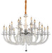 Lighting San Marco 21 Light Chandelier in Opalescent and Chrome image