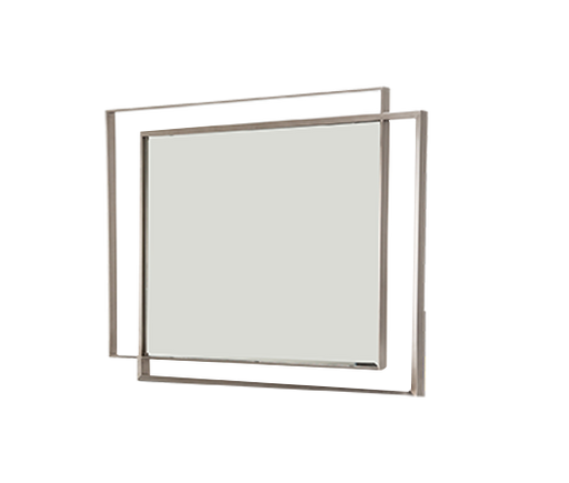 Metro Lights Metal Wall Mirror in Midnight image