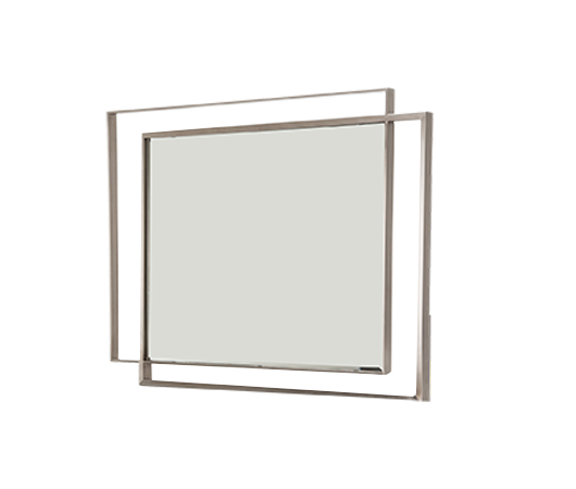 Metro Lights Metal Wall Mirror in Midnight image