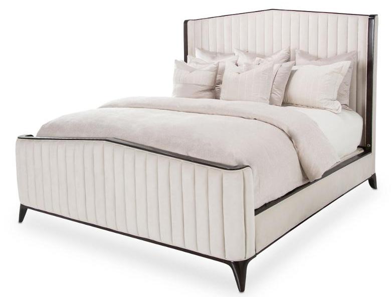Paris Chic California King Channel Tufted Panel Bed in Espresso image