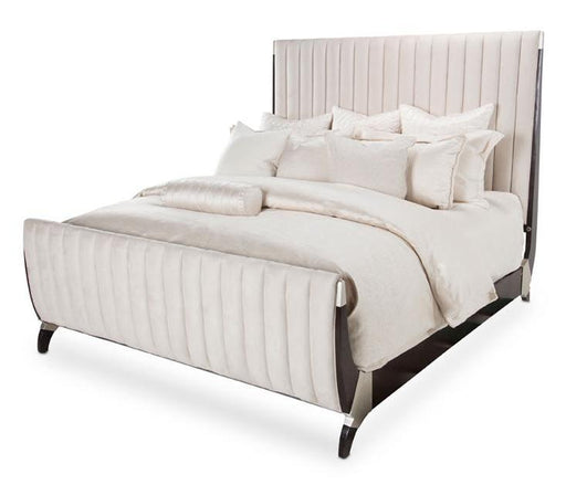 Paris Chic California King Channel Tufted Sleigh Bed in Espresso image