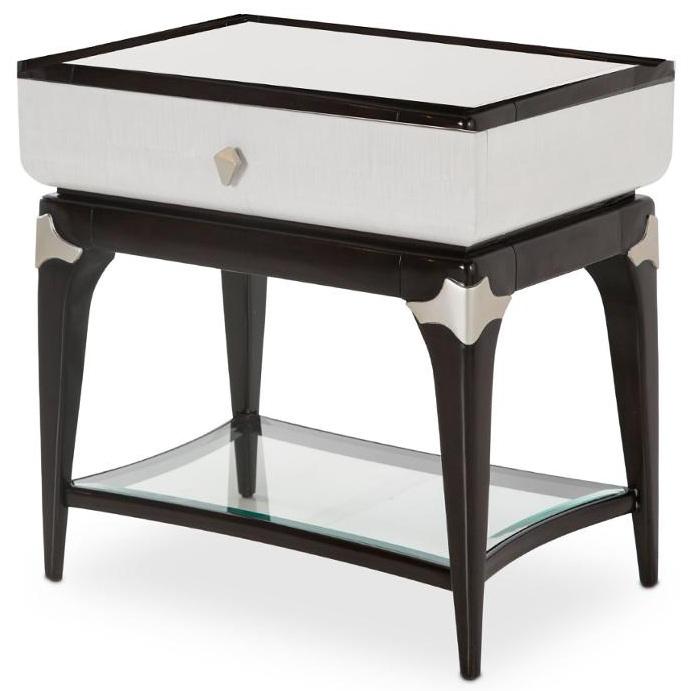 Paris Chic Rectangular End Table/ Nightstand in Espresso image