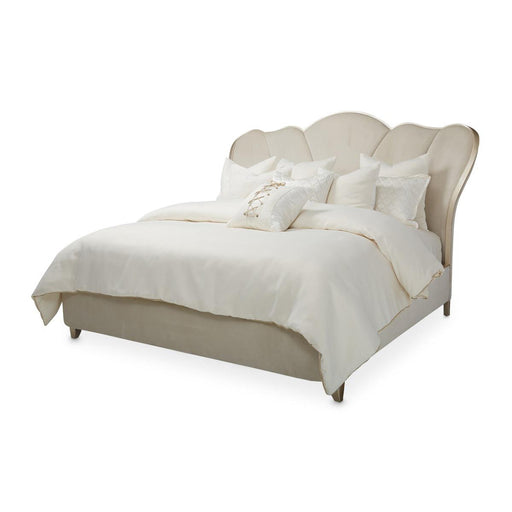 Villa Cherie Queen Channel Tufted Upholstered Bed in Caramel image