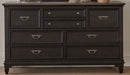 Liberty Furniture Allyson Park 8 Drawer Dresser in Wirebrushed Black Forest image