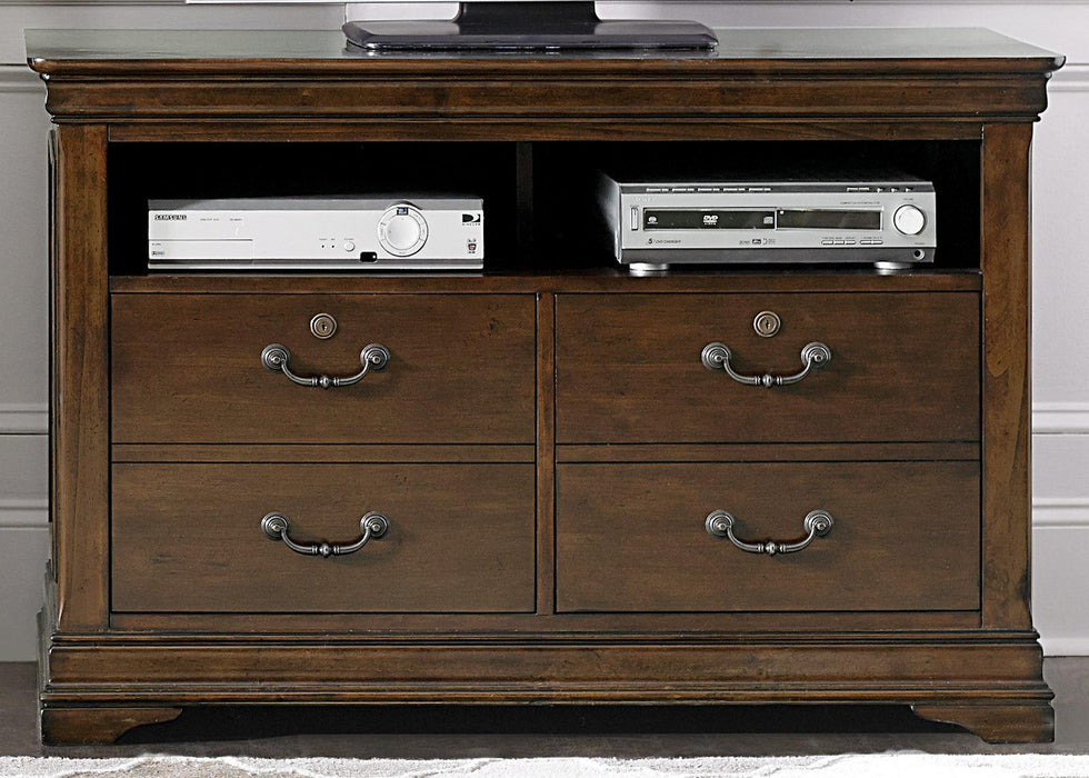Liberty Furniture Chateau Valley Media File Cabinet in Brown Cherry image