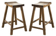 Liberty Furniture Creations II 24 Inch Sawhorse Barstool in Tobacco Finish (Set of 2) image