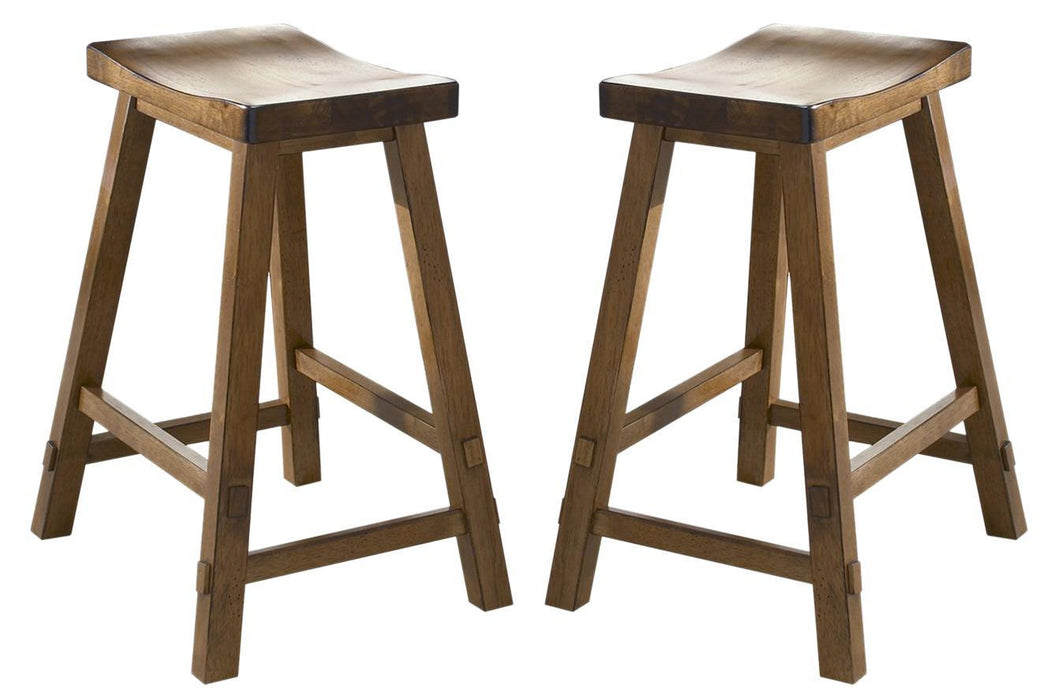 Liberty Furniture Creations II 30 Inch Sawhorse Barstool in Tobacco Finish (Set of 2) image