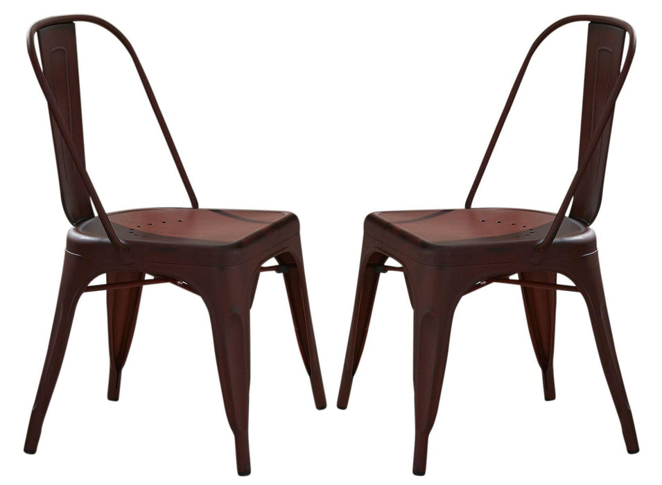 Liberty Furniture Vintage Dining Series Bow Back Dining Side Chair in Red (Set of 2) image