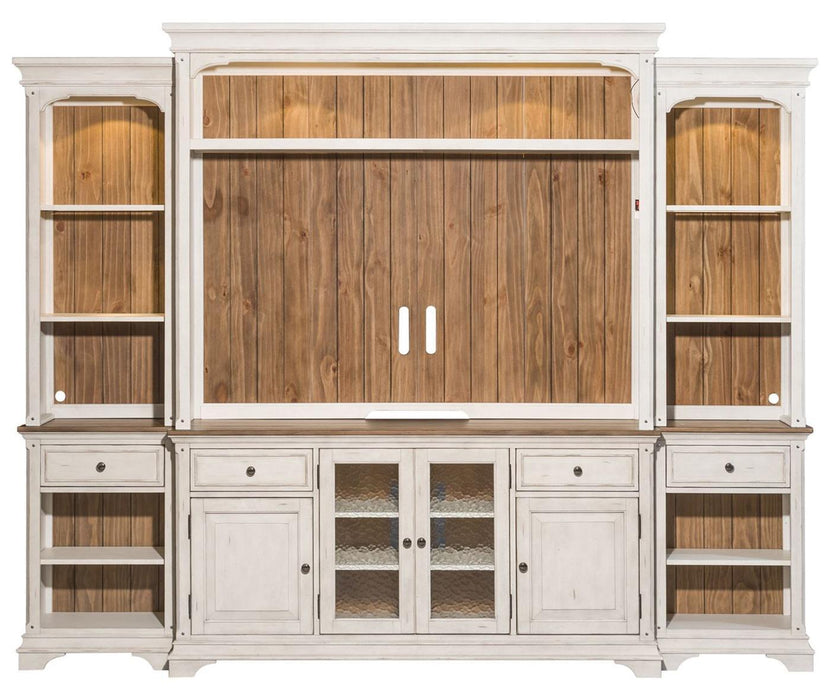 Liberty Morgan Creek 66" Entertainment Center with Piers in Antique White image